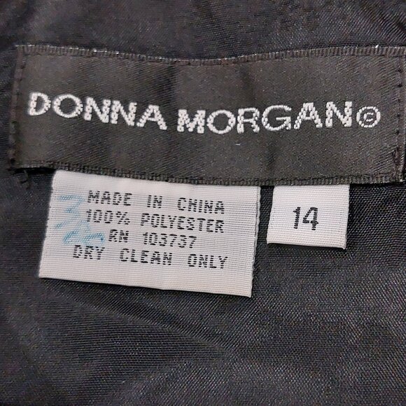DONNA MORGAN 100% Polyester Black Sleeveless Lined Blouse w/Back Zipper Sz 14 - Picture 10 of 10